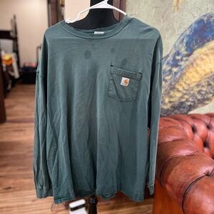 Carhartt Men's Forest Green Long Sleeve Tee size XL
